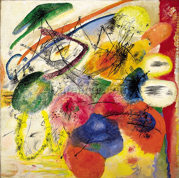 Wassily Kandinsky – Black Strokes I (1913) – Dynamic Abstract Composition