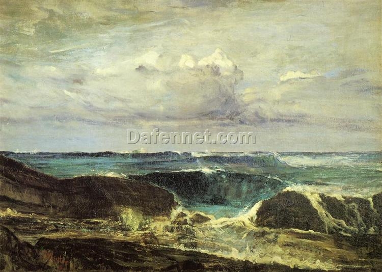 Blue and Silver – The Blue Wave Biarritz by Whistler – 1862 Marina Oil Painting