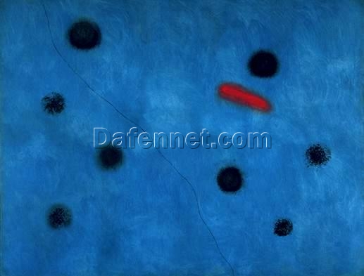 Inspired by Joan Miró’s Blue I (1961) – Abstract Surrealist Oil Painting on Large Canvas (355 x 270 cm)