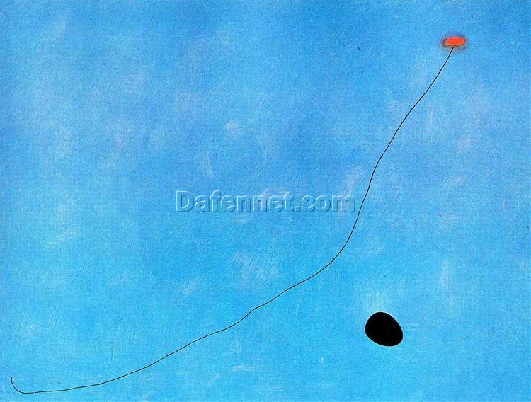 Inspired by Joan Miró’s Blue III (1961) – Abstract Surrealist Oil Painting on Large Canvas (270 x 355 cm)