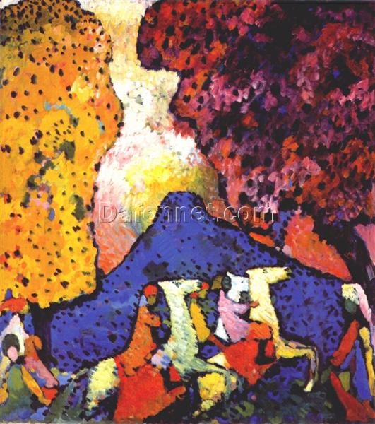 Wassily Kandinsky – Blue Mountain (1908) Expressionist Landscape Reproduction