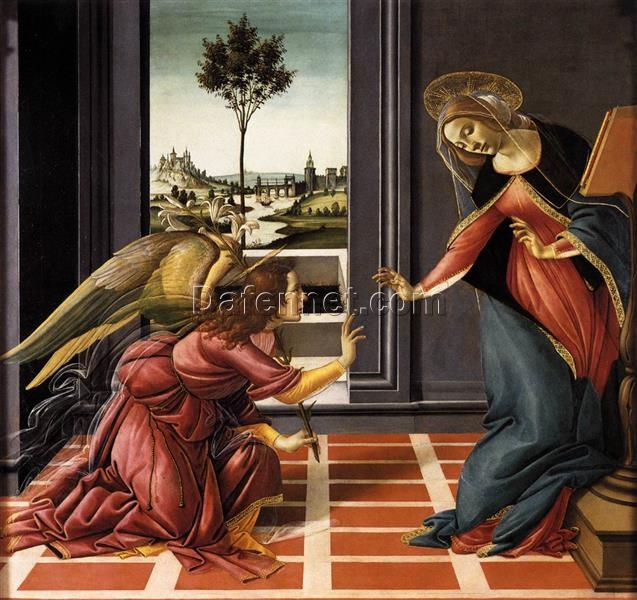 The Cestello Annunciation by Sandro Botticelli – Early Renaissance Religious Oil Painting