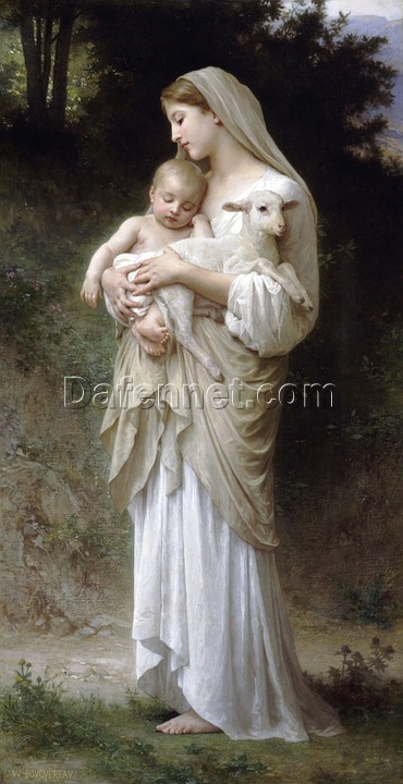 William-Adolphe Bouguereau’s Innocence – Romantic Realism Oil Painting Replica, Timeless Masterpiece