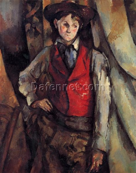 Boy in a Red Vest” – Post-Impressionist Masterpiece by Paul Cézanne (1888)