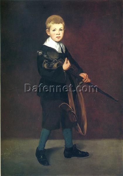 Boy with a Sword – Inspired by Édouard Manet (1861) Realist Portrait Oil Painting