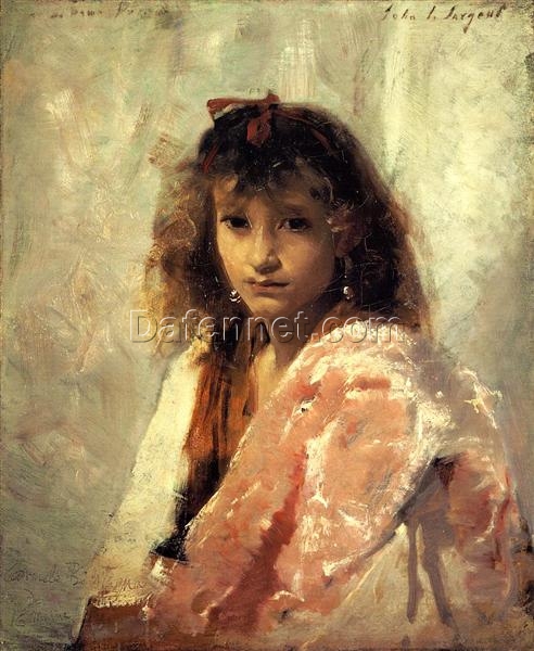 Oil Painting Inspired by John Singer Sargent’s Carmela Bertagna – Realistic Portrait on Canvas