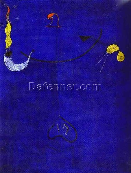 Inspired by Joan Miró’s Catalan Peasant with a Guitar (c.1924) – Abstract Surrealist Oil Painting (148 x 114 cm)