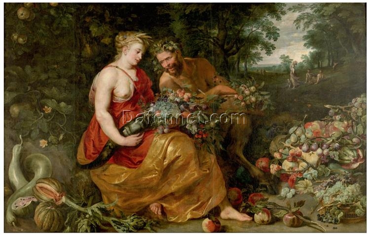 Ceres and Pan – Baroque Oil Painting by Peter Paul Rubens