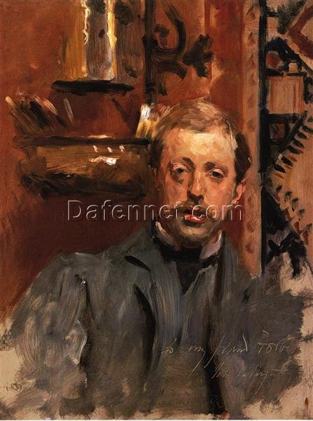 Oil Painting Inspired by John Singer Sargent’s Charles Stuart Forbes – Impressionist Portrait Art on Canvas