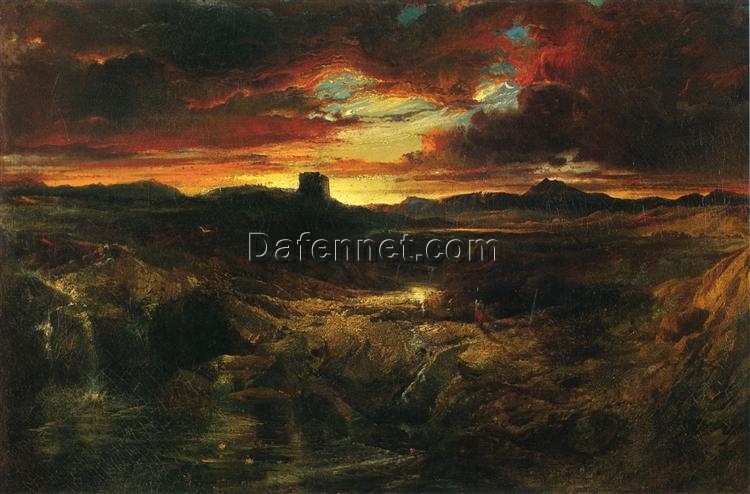 Childe Roland to the Dark Tower Came by Thomas Moran – Handcrafted Romanticism Art Reproduction