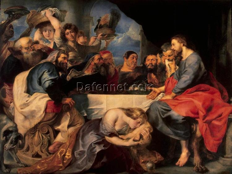 Christ at Simon the Pharisee – Peter Paul Rubens Religious Oil Painting Reproduction