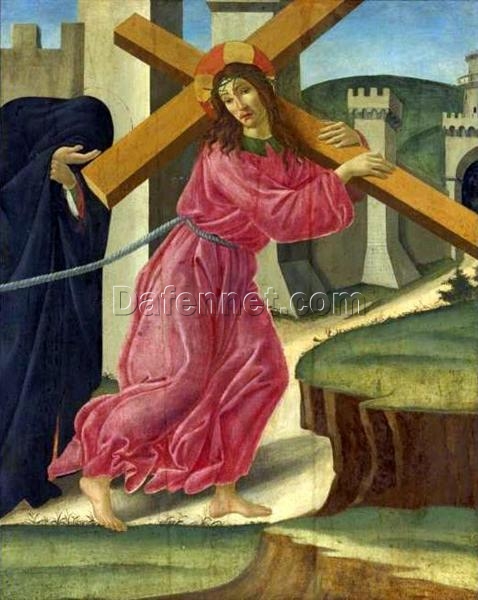 Christ Carrying the Cross by Sandro Botticelli – Renaissance Religious Oil Painting on Canvas