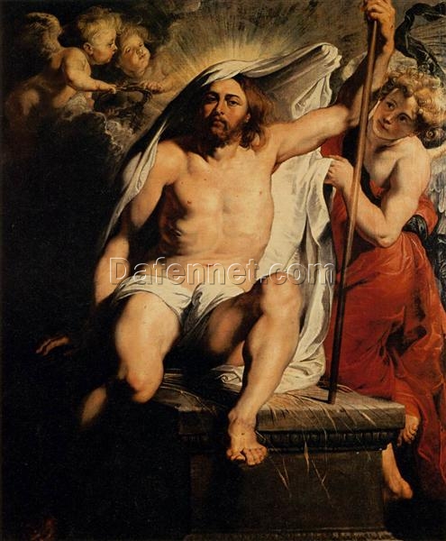 Christ Resurrected” by Peter Paul Rubens – Large Baroque Religious Oil Painting Reproduction