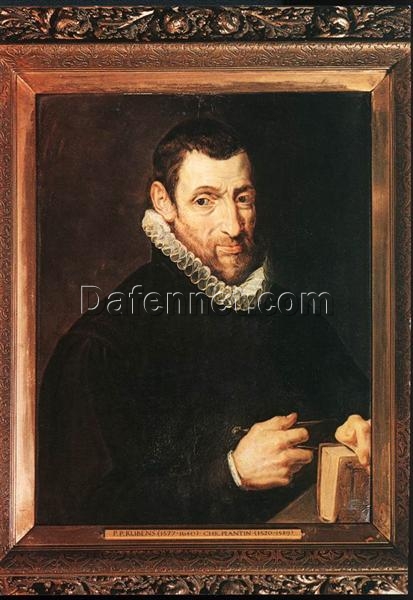 Baroque Portrait of Christoffel Plantin by Peter Paul Rubens – Oil on Canvas Reproduction