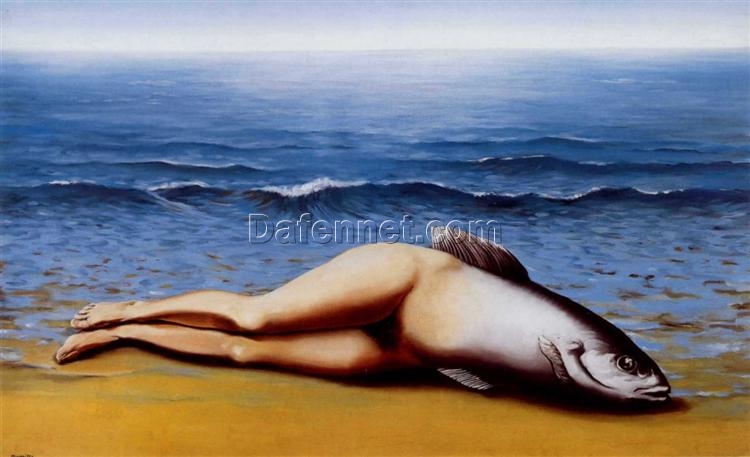 Collective Invention Inspired by René Magritte – 1934 Surrealist Symbolic Oil Painting, Canvas (73.5×97.5 cm)