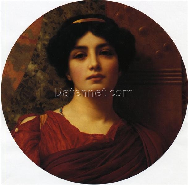 Contemplation by John William Godward | 1903 Neoclassical Oil Painting