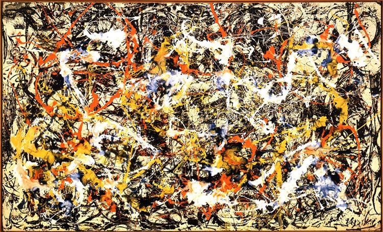 Inspired by Jackson Pollock’s Convergence (Number 10) – Monumental Abstract Expressionist Oil & Enamel Painting (393.7 x 237.5 cm)