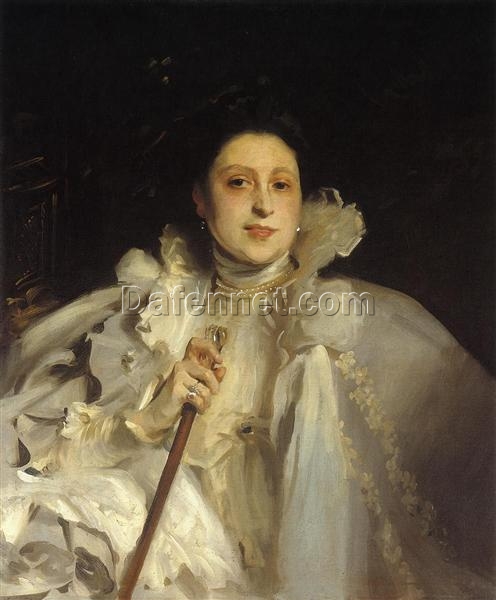 1896 Countess Laura Spinola Nunez-del-Castillo by John Singer Sargent – Realism Portrait Oil Painting