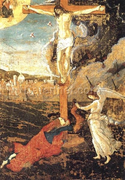 Crucifixion by Sandro Botticelli – Early Renaissance Religious Painting, c.1497