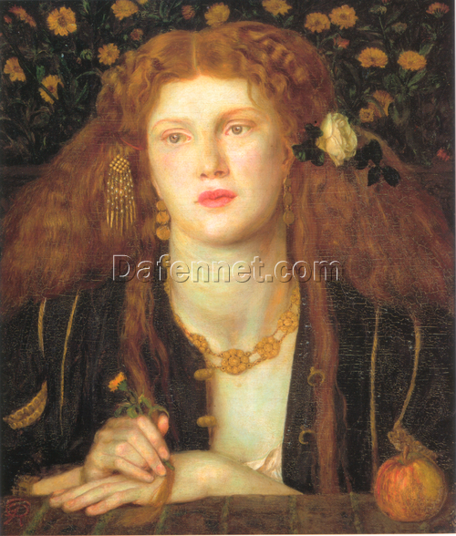 Bocca Baciata” by Dante Gabriel Rossetti – Romantic Oil Portrait, 1859