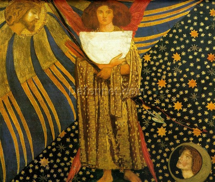 Dantis Amor by Dante Gabriel Rossetti – Symbolism Oil Painting Reproduction (1859-1860)