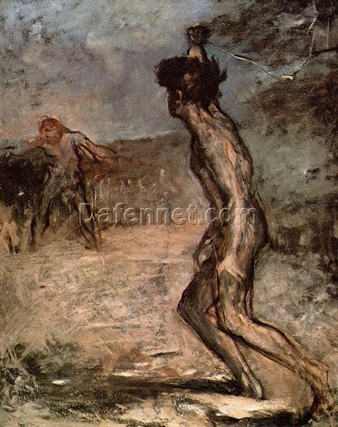 Edgar Degas David and Goliath – Impressionism Religious Oil Painting Reproduction on Canvas (c. 1863)