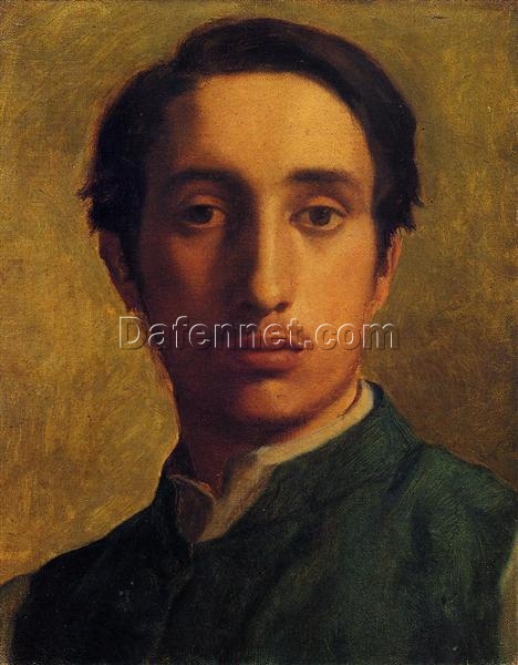 Edgar Degas ‘Degas in a Green Jacket’ (1855-1856) – Early Self-Portrait in Oil, Private Collection