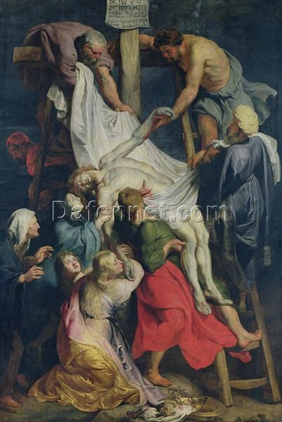 Descent from the Cross” by Peter Paul Rubens – Classic Baroque Religious Artwork