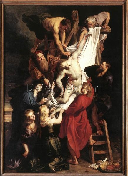 Descent from the Cross” – Rubens’ Baroque Oil Painting Reproduction for Religious Art Lovers