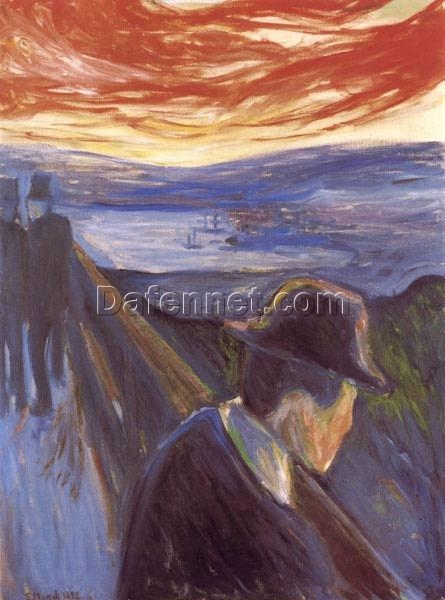 Despair by Edvard Munch – 1892 Expressionist Oil Painting, Iconic Genre Artwork