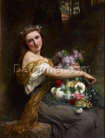 Hand-Painted Pierre-Auguste Cot ‘Dionysia’ Oil Painting – Classical Mythological Art on Canvas from Dafen Village Studio