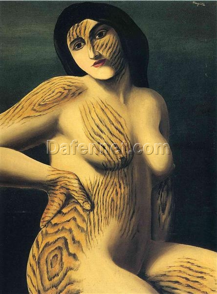 Discovery Inspired by René Magritte – 1927 Surrealist Symbolic Oil Painting, Canvas (65×50 cm)