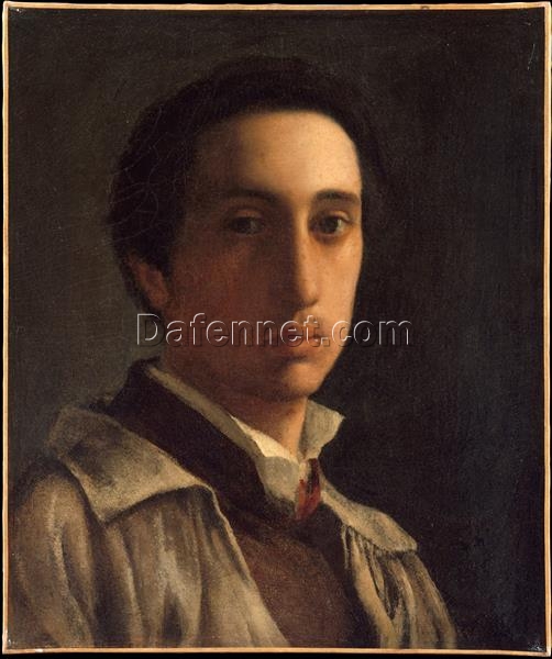 Edgar Degas ‘Self-Portrait’ (c.1855–c.1856) – Realist & Impressionist Self-Portrait, Oil on Paper & Canvas