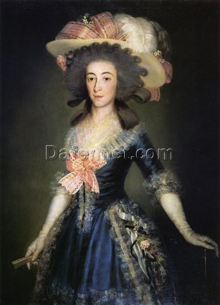 Duchess Countess of Benavente by Francisco Goya – Romanticism Oil Portrait Painting, 1785