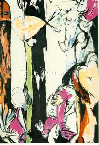 Inspired by Jackson Pollock’s Easter and the Totem – Figurative Abstract Expressionism Oil on Canvas (84 x 58 cm)