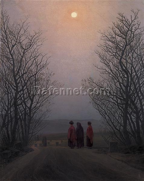 Romantic Oil Painting Easter Morning by Caspar David Friedrich (1835) – Tranquil Scene for Home and Office Decor