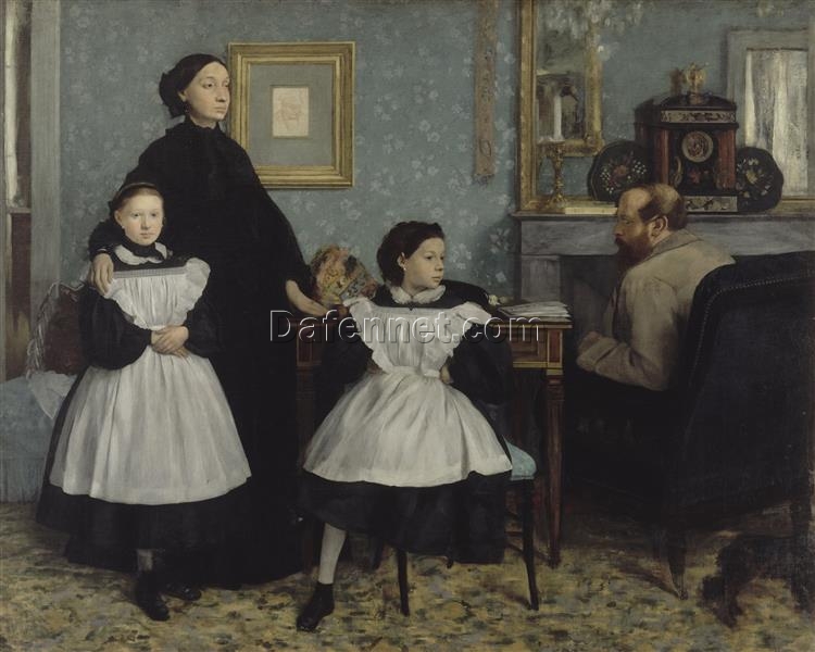 The Bellelli Family by Edgar Degas – Realism Portrait Oil Reproduction on Canvas (1860-1862)