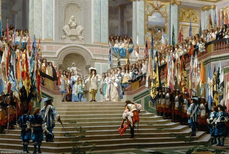 Reception of Le Grand Condé at Versailles by Jean-Léon Gérôme | 1878 History Painting