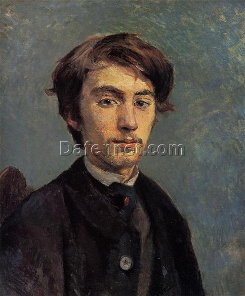 Post-Impressionist Portrait of Emile Bernard by Henri de Toulouse-Lautrec – 1885 Oil on Canvas