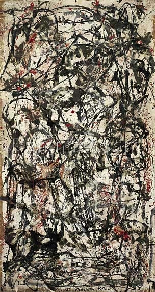 Inspired by Jackson Pollock’s Enchanted Forest (1947) – Abstract Action Painting Reproduction (Oil on Canvas)