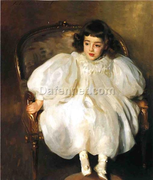 John Singer Sargent ‘Expectancy’ Realism Portrait – Fine Art Reproduction on Canvas