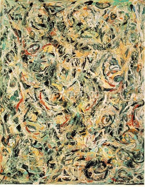 Inspired by Jackson Pollock’s Eyes in the Heat (1946) – Abstract Action Painting Oil on Canvas (137.2 x 109.2 cm)