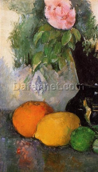 Flowers and Fruit” – Iconic Post-Impressionist Still Life by Paul Cézanne (c.1880)