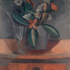 flowers in a grey jar 1908