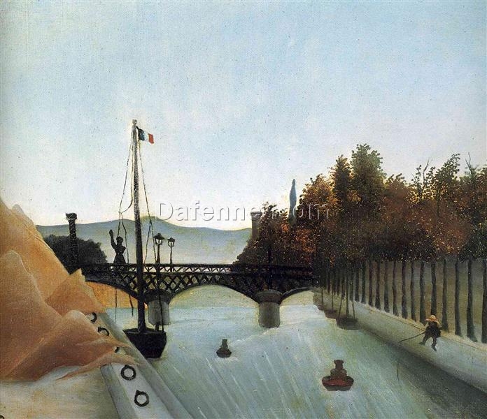 Henri Rousseau – Footbridge at Passy (1895) – A Naïve Cityscape of Paris