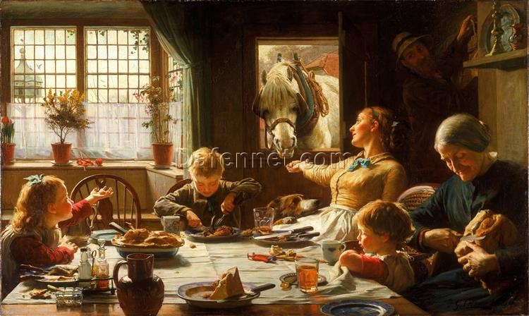 Custom Oil Painting Reproduction of One of the Family by Frederick George Cotman – 1880