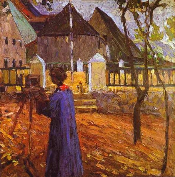 Post-Impressionist Portrait: Gabriele Münter by Wassily Kandinsky, 1903 – High-Quality Replica