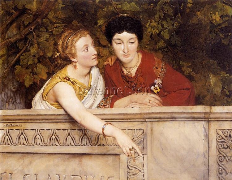 Gallo Roman Women – Romantic Oil Portrait by Sir Lawrence Alma-Tadema