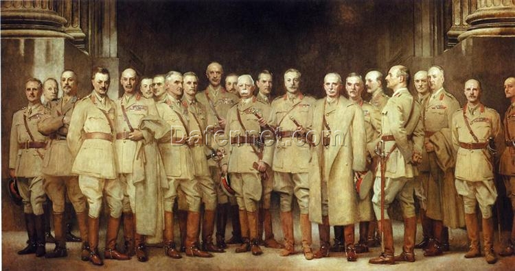 John Singer Sargent Oil Painting – General Officers of World War I, 1920-1922, Realist Portrait