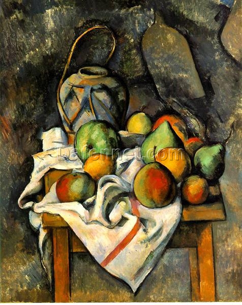 Post-Impressionist “Ginger Jar” Still Life by Paul Cézanne – 1895 Masterpiece